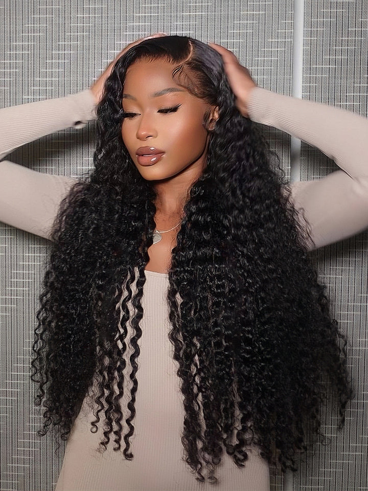 13x4 HD Lace Water Wave Human Hair Wig Pre-Bleached Pre-Picked