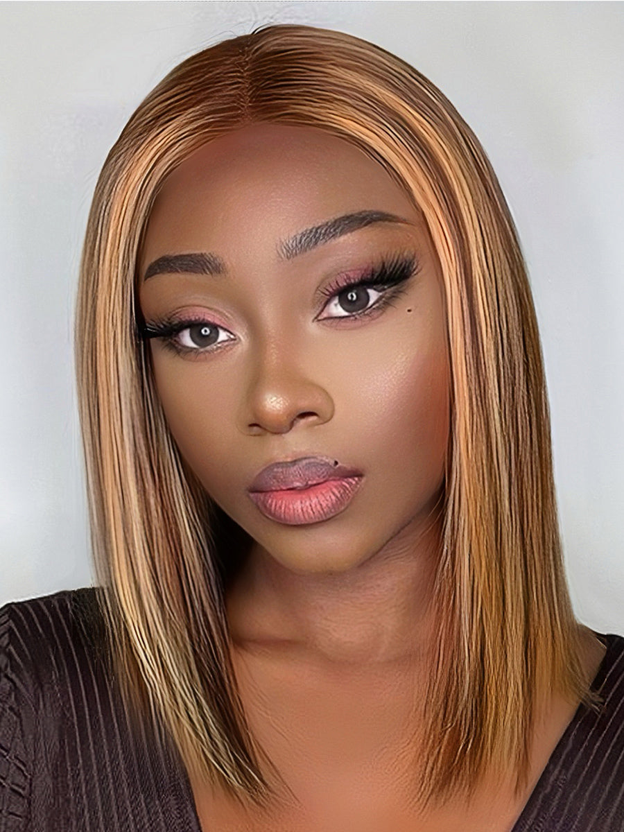 Ready & Go 5x5 Pre Cut Lace Straight Bob Wig Invisible Knot