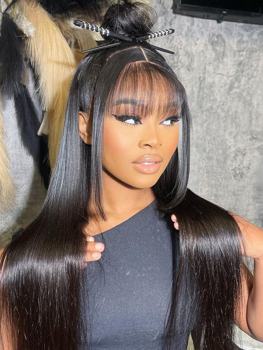 13x7 MAX HD lace Frontal wigs Straight Pre-Cut Glueless Ear-to-ear
