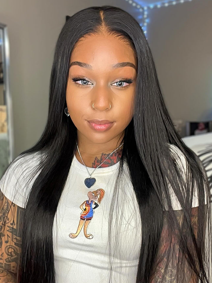 13x7 MAX HD lace Frontal wigs Straight Pre-Cut Glueless Ear-to-ear
