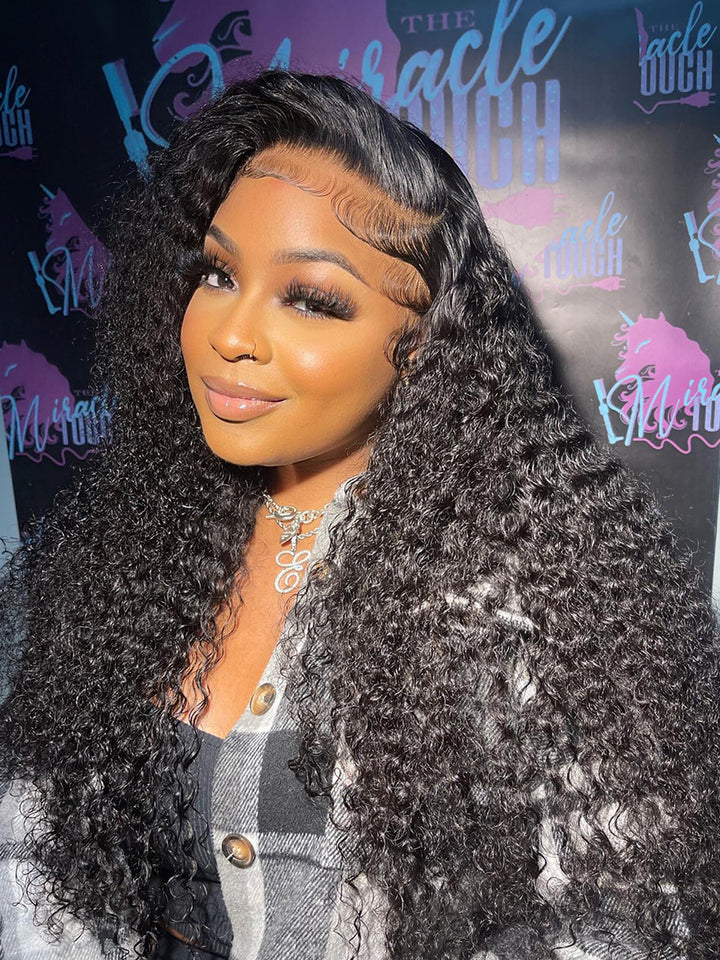 Ready & Go 5x5 Pre Cut Glueless Lace Wigs Kinky Curly Human Hair Invisible Knot
