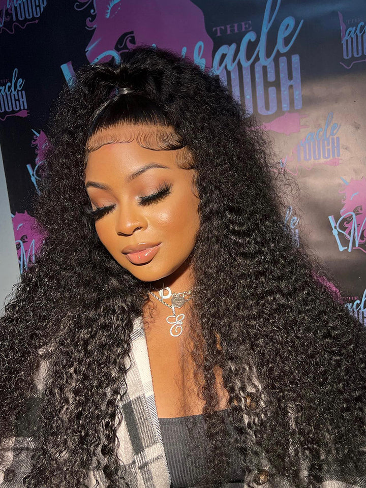 Ready & Go 5x5 Pre Cut Glueless Lace Wigs Kinky Curly Human Hair Invisible Knot