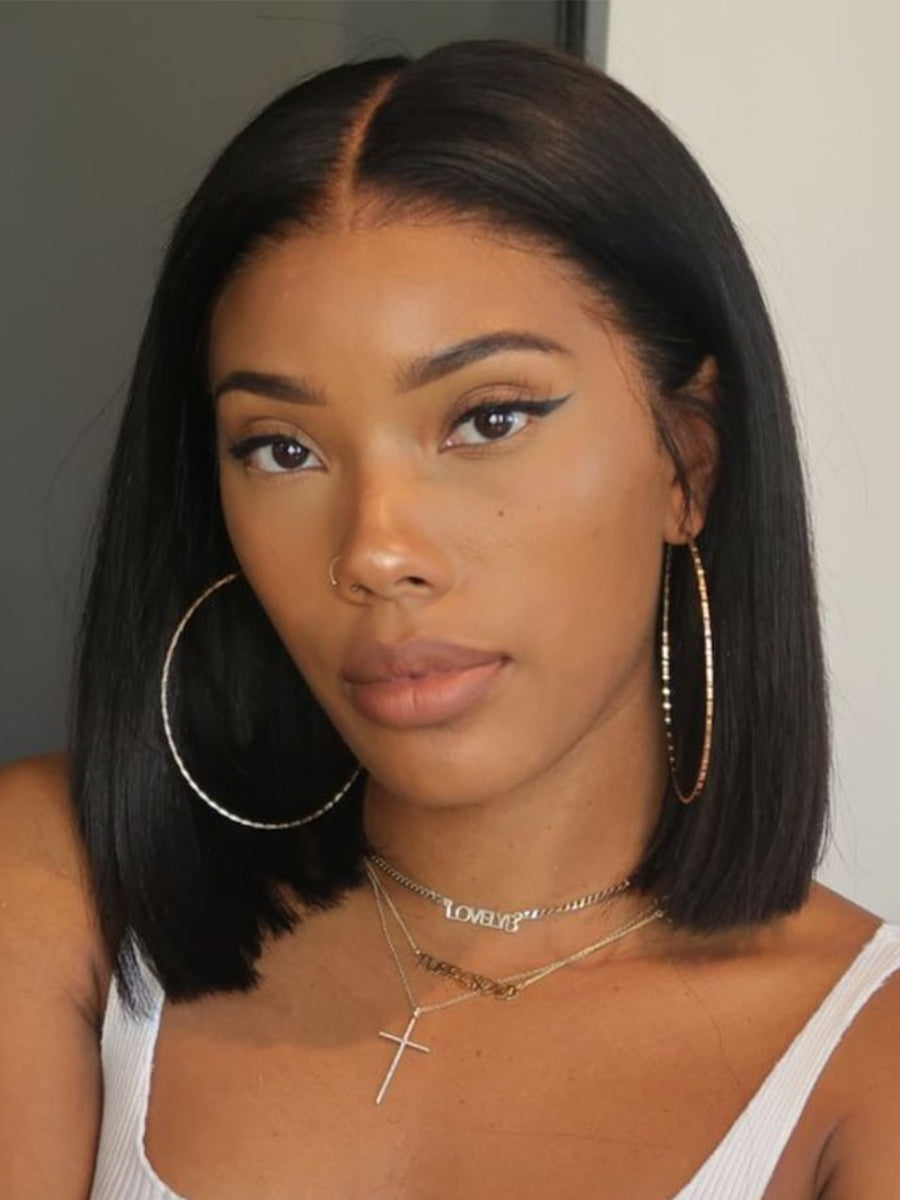 Ready & Go 5x5 Pre Cut Lace Straight Bob Wig Invisible Knot
