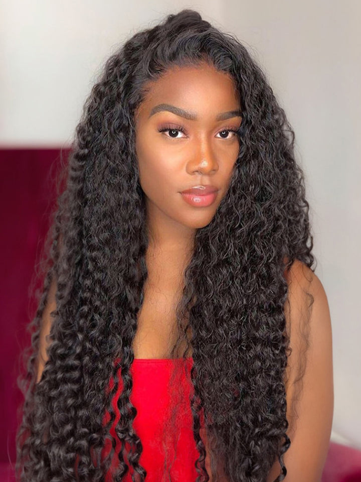 Ready & Go 5x5 Glueless Wigs Human Hair Invisible Knot Water Wave HD Lace Pre Cut Lace Wigs