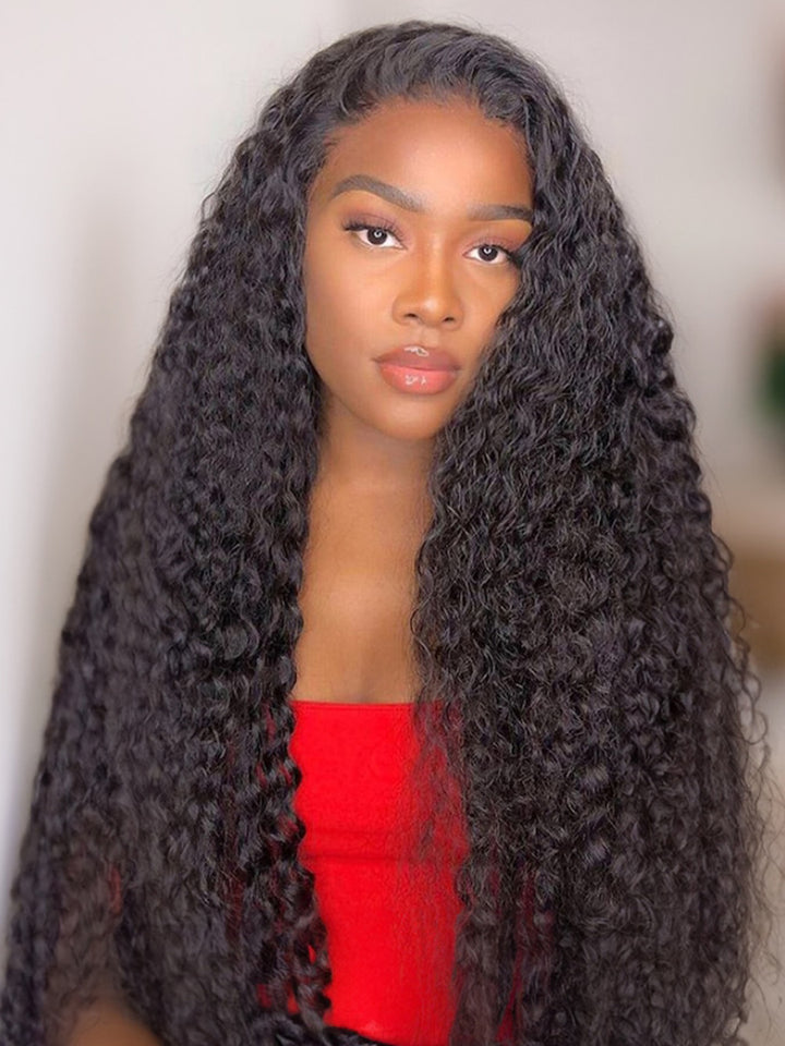 Ready & Go 5x5 Glueless Wigs Human Hair Invisible Knot Water Wave HD Lace Pre Cut Lace Wigs