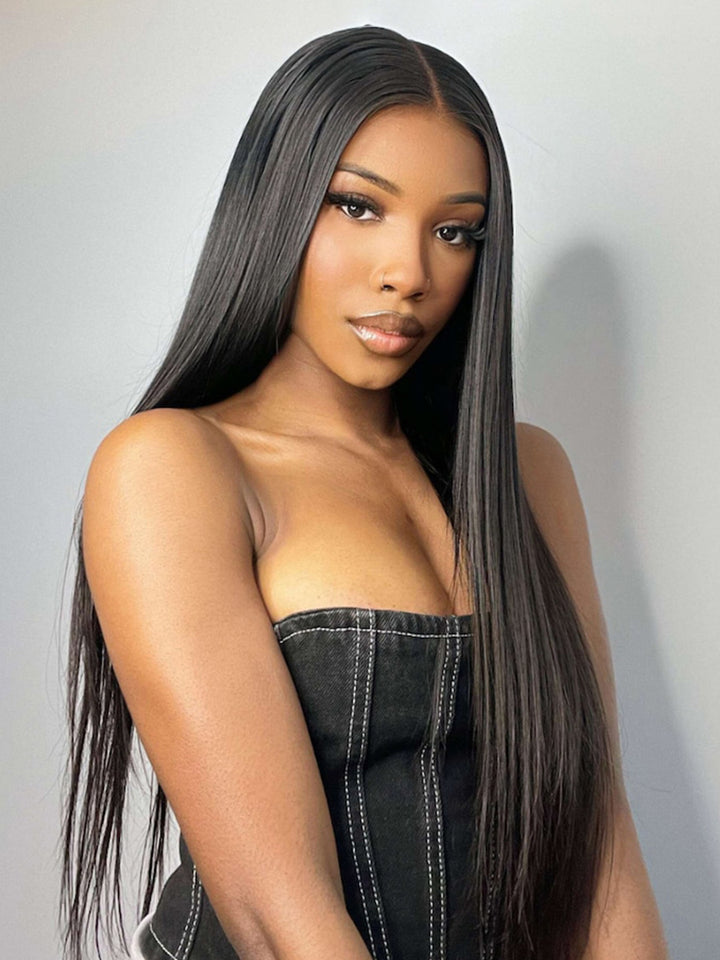 Ready & Go 5x5 HD Lace Closure Glueless Wigs Human Hair Straight Invisible Knot Wig