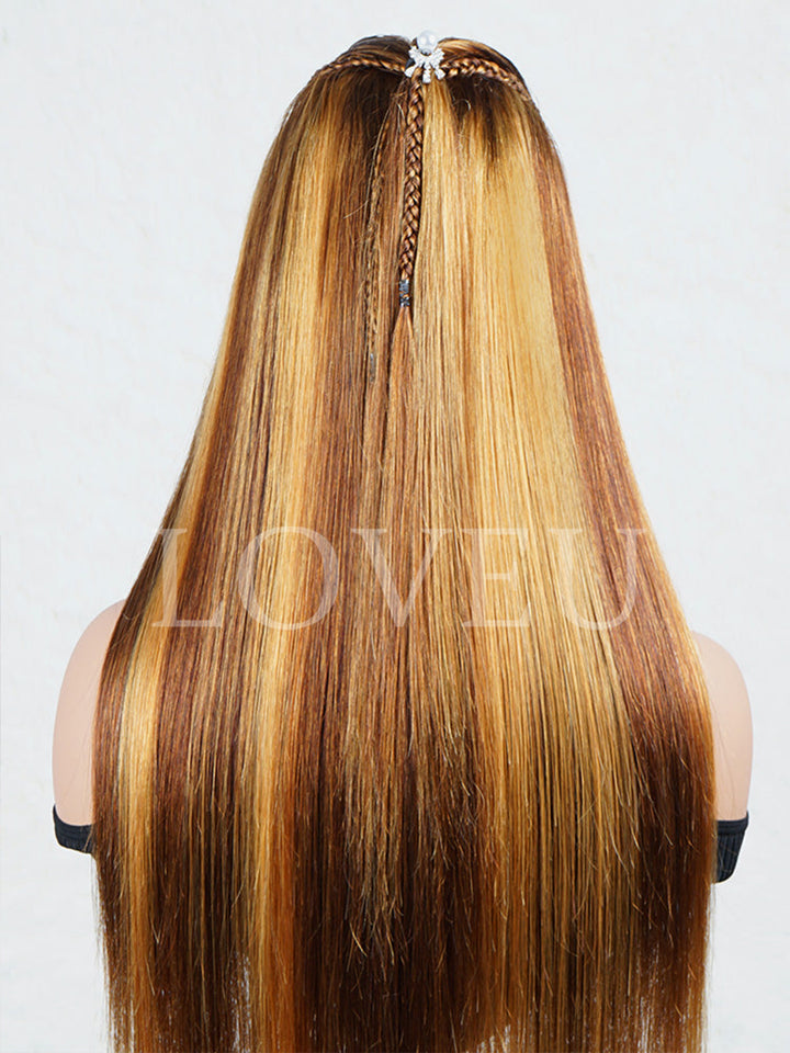 Everything Ready Mini Knot Pre-Cut 13x7 MAX 100% Human Hair Highlights Ombre HD Lace Wig
