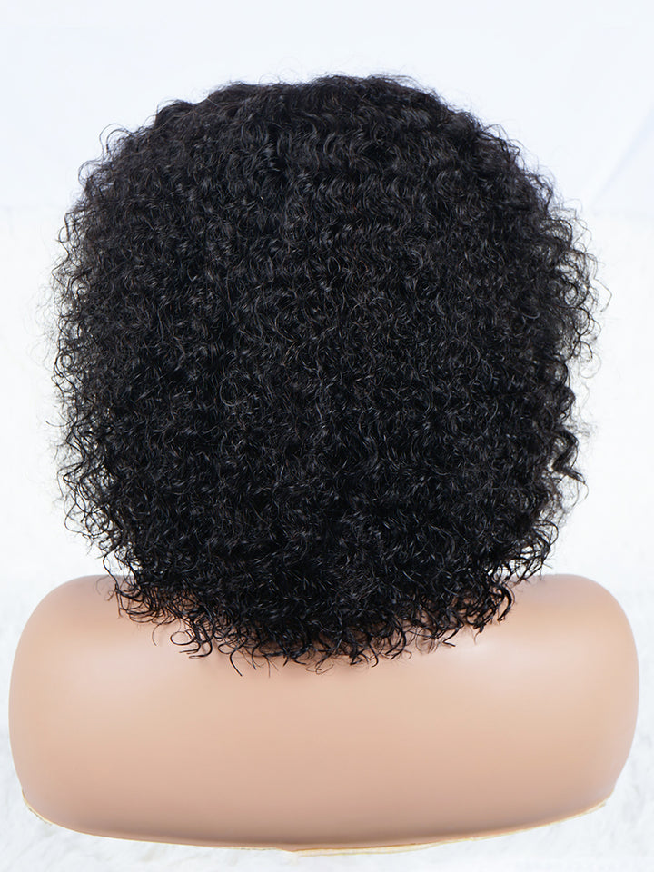Ready & Go Invisible Knot 5x5 Glueless Lace Closure Kinky Curly Bob Wig
