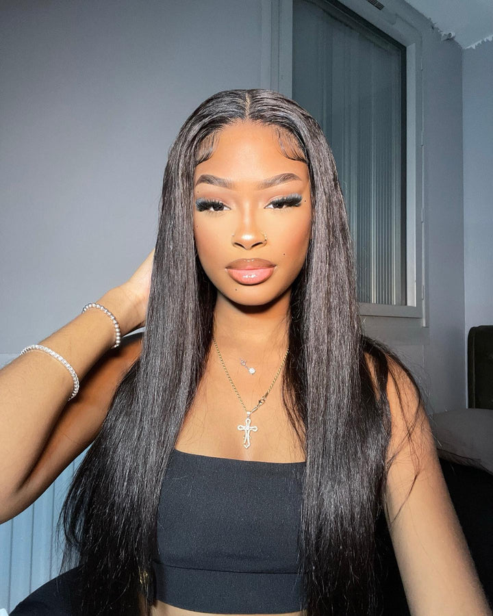 Ready & Go 5x5 HD Lace Closure Glueless Wigs Human Hair Straight Invisible Knot Wig