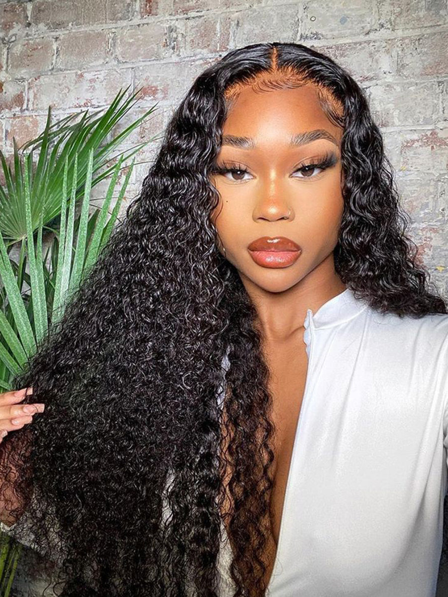 Pre-Everything 13x7 Pre-Cut Glueless  MAX HD lace Frontal wigs Water Wave Wig