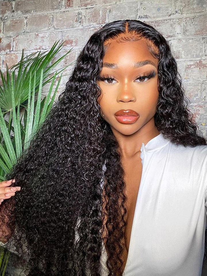 Pre-Everything 13x7 Pre-Cut Glueless  MAX HD lace Frontal wigs Water Wave Wig