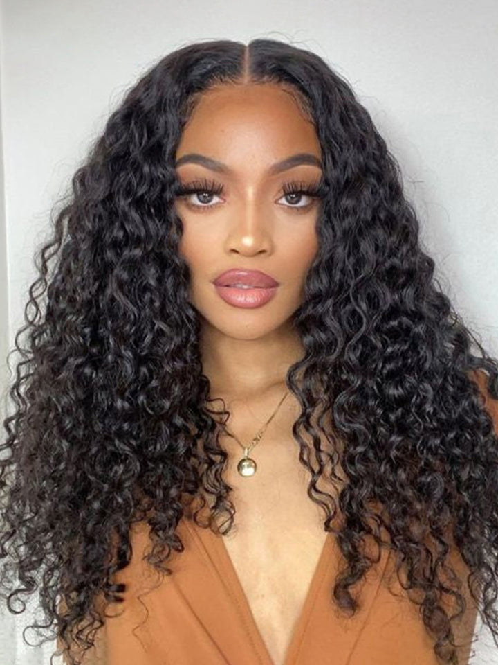Pre-Everything 13x7 Pre-Cut Glueless  MAX HD lace Frontal wigs Water Wave Wig