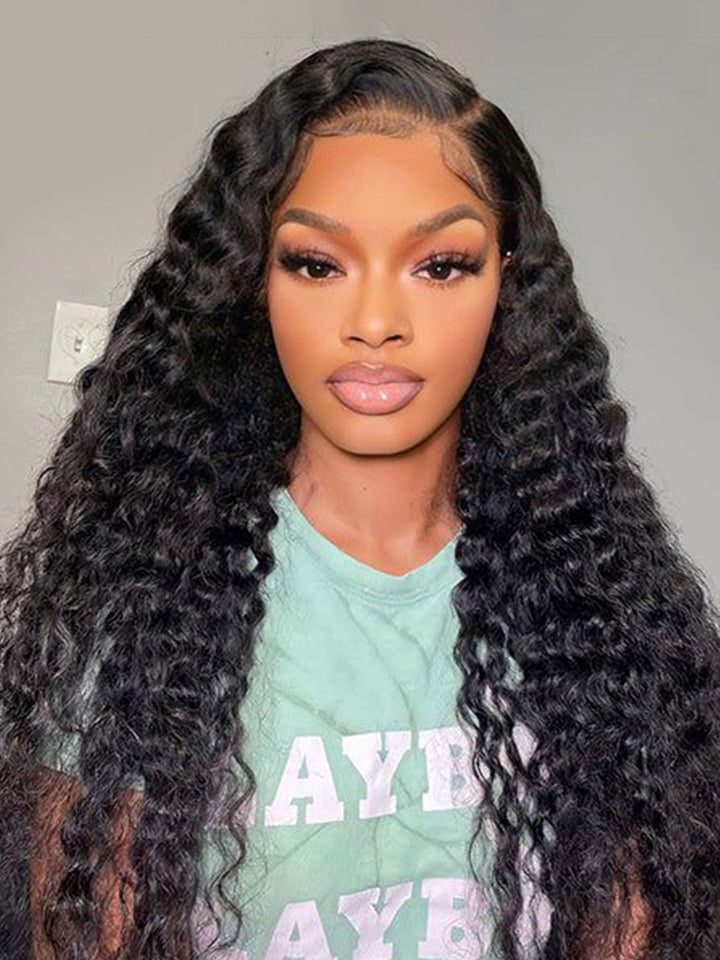 Pre-Everything 13x7 Deep Wave Wig Pre-Cut Glueless  MAX HD Lace Frontal Wigs